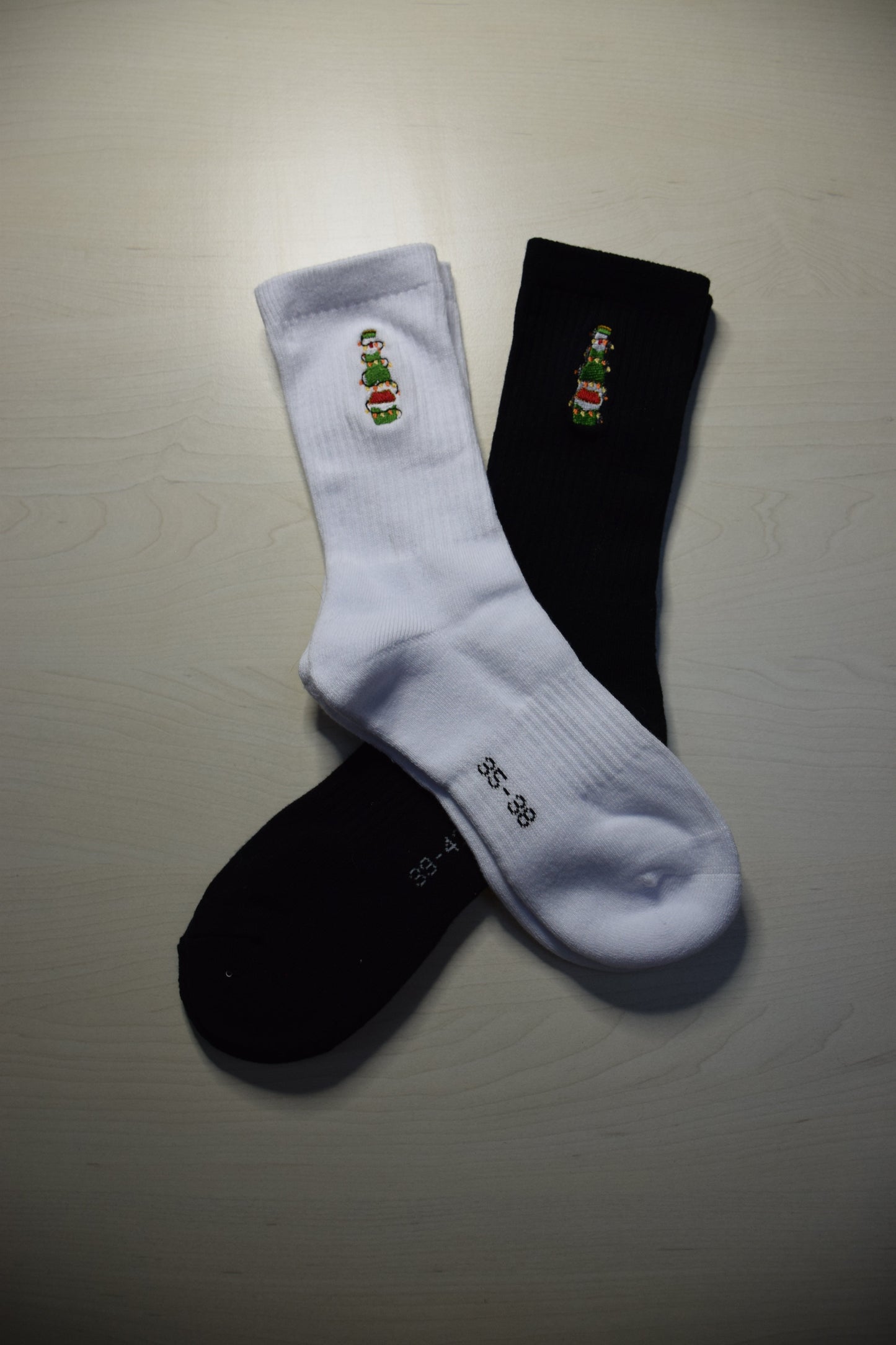 Bier met lichtjes sokken