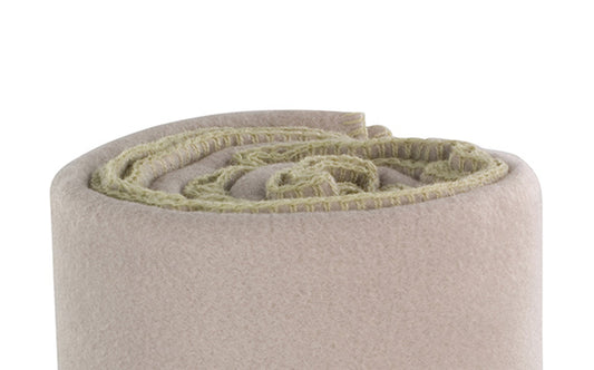 Fleece deken met contrastrand