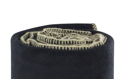 Fleece deken met contrastrand