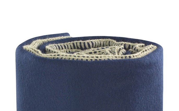 Fleece deken met contrastrand