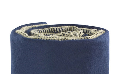 Fleece deken met contrastrand