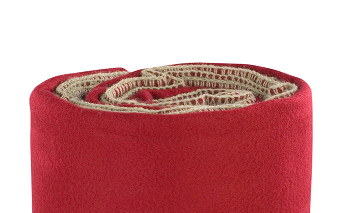 Fleece deken met contrastrand